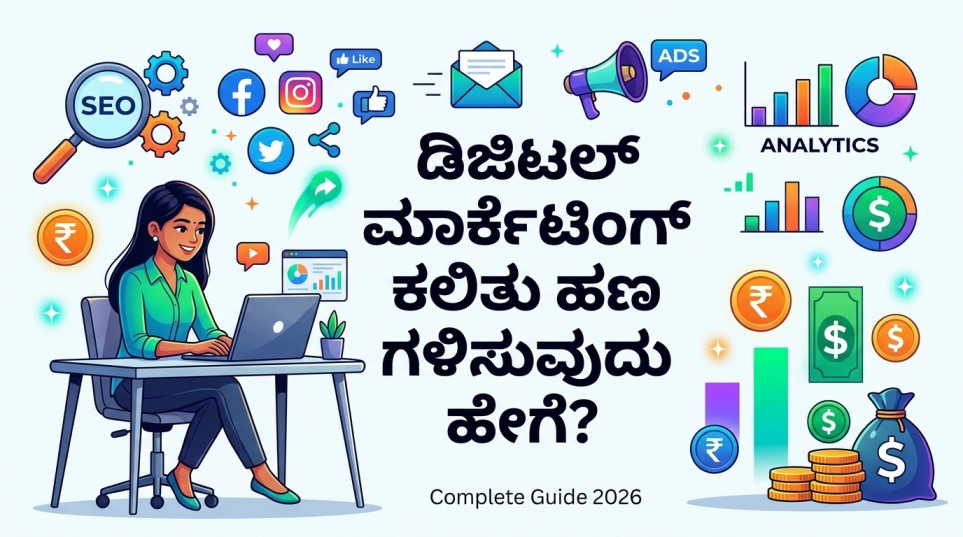 ಡಿಜಿಟಲ್ ಮಾರ್ಕೆಟಿಂಗ್ ಕಲಿತು ಹಣ ಗಳಿಸುವುದು ಹೇಗೆ