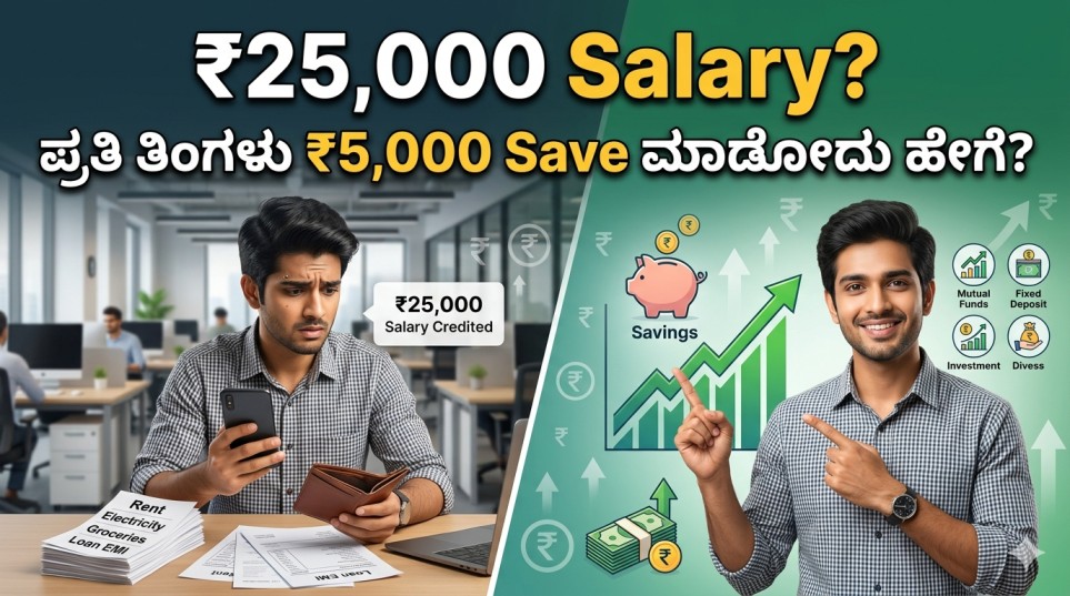 Salary ₹25000 ನಲ್ಲಿ Savings ಹೇಗೆ