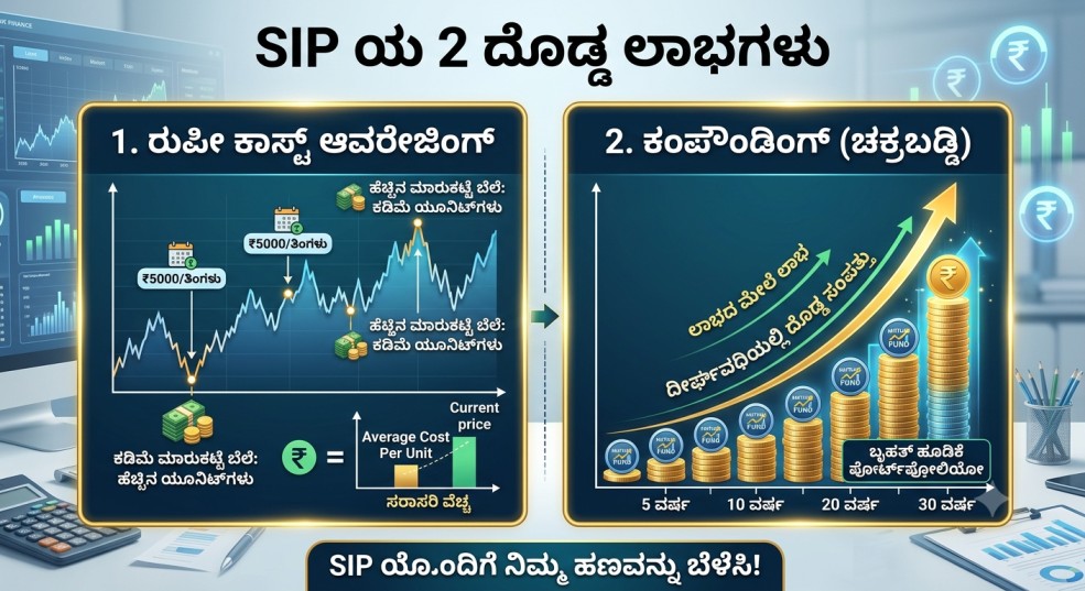 SIP ಹೂಡಿಕೆಯ ಪ್ರಮುಖ ಅನುಕೂಲಗಳು